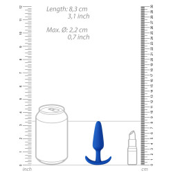 Shots Toys Plug Slim Butt 7.5 x 2cm Bleu